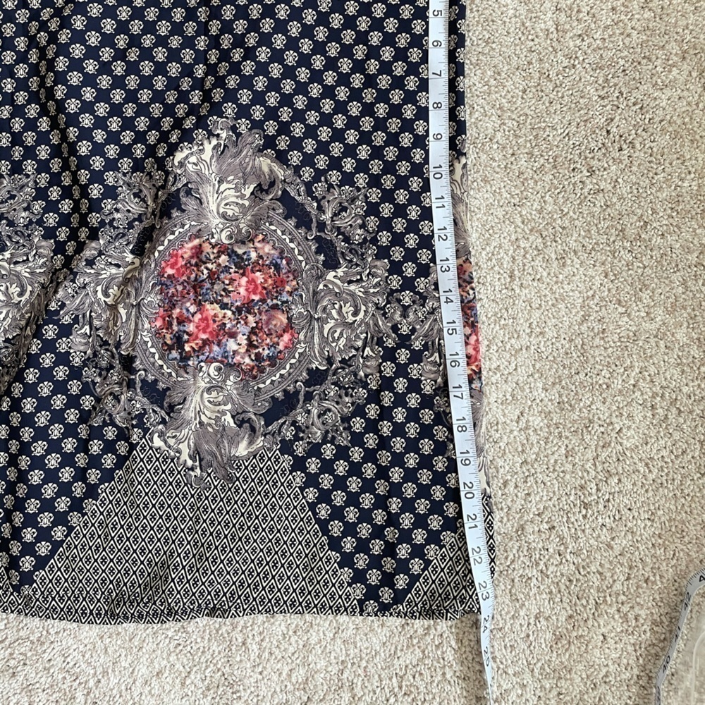 Anthropologie West Kei Navy Floral Shift Dress Size M fall wardrobe - Picture 9 of 9